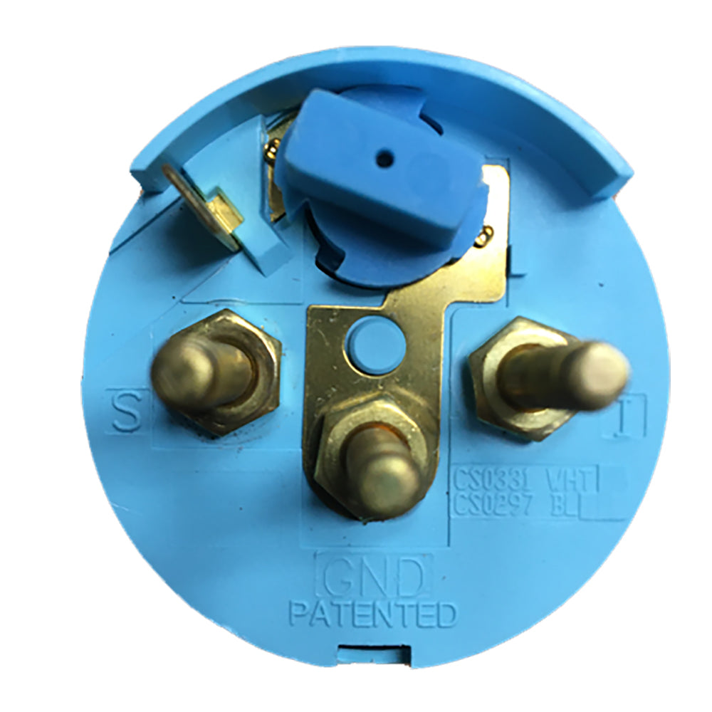 Faria Coral 2-inch Cylinder Head Temperature Gauge with sender, measuring 60-120°F, for marine or automotive use.