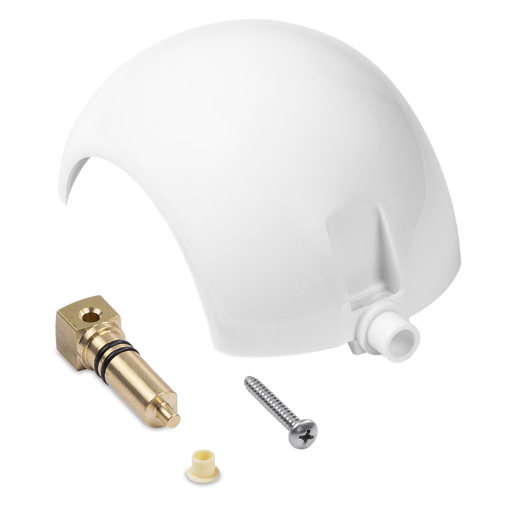 Dometic Half Ball Shaft Kit in white, fitting component with half-ball design for marine or RV applications.