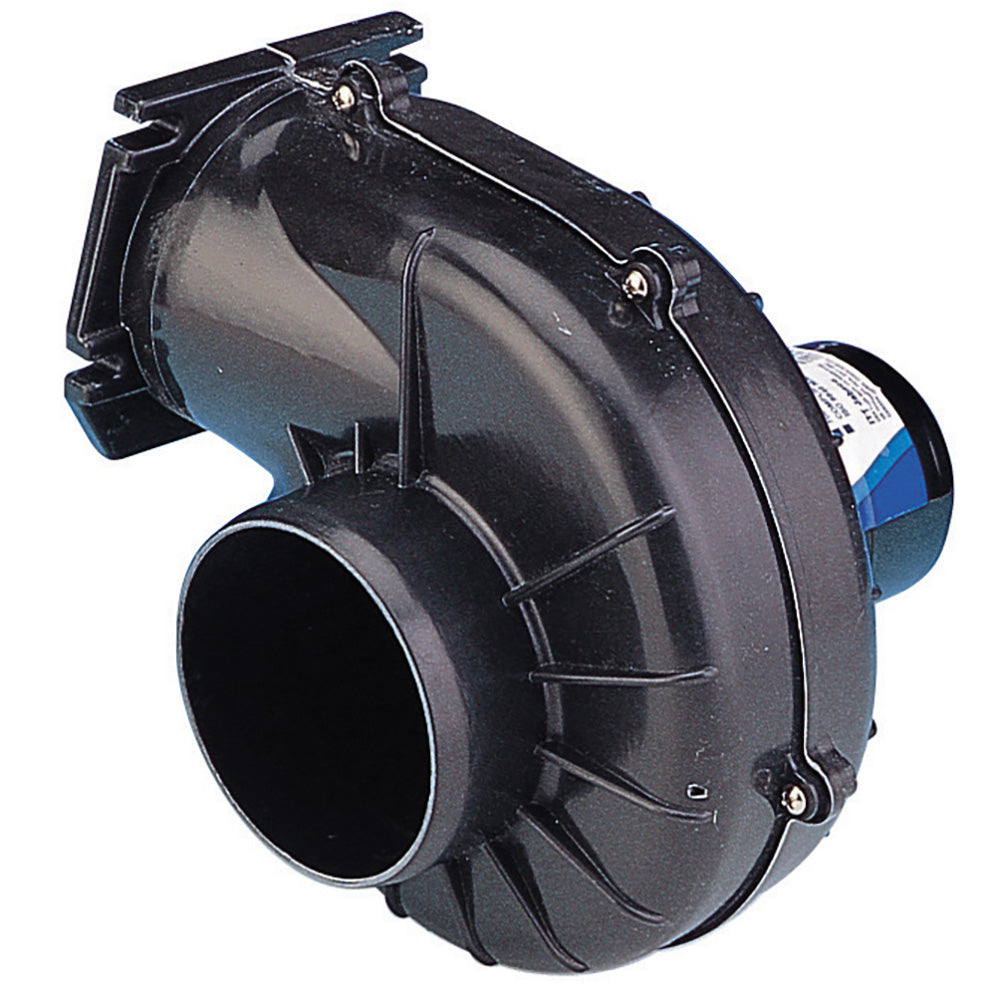 Jabsco 4-inch continuous duty flangemount blower with 115V power and 250 CFM airflow, used for ventilation or industrial applications