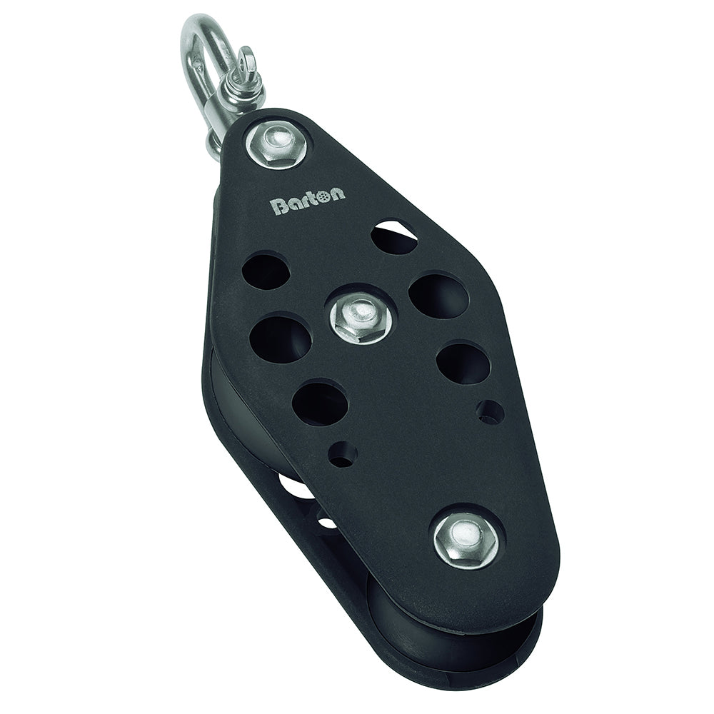 Barton Marine Series 5 Fiddle Swivel Block with 54mm sheave for sailing and marine applications
