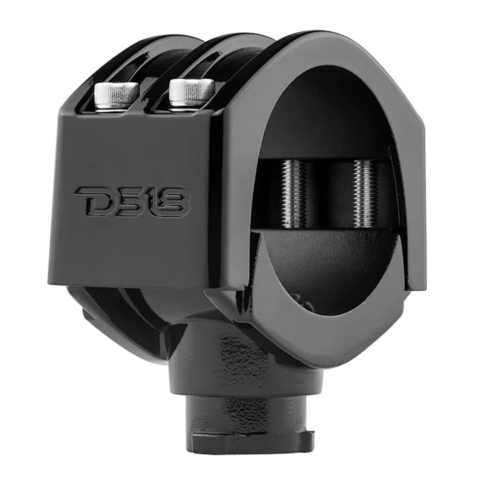DS18 Hydro Clamp Mount Adapter V2 in black for tower speakers, designed for secure installation and versatile mounting.
