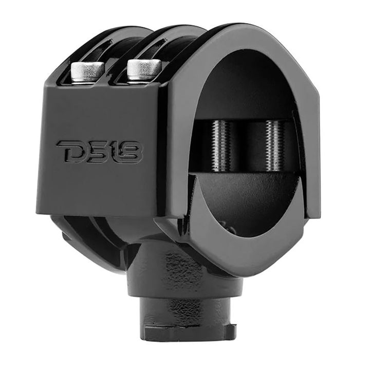 DS18 Hydro Clamp Mount Adapter V2 in black for tower speakers, designed for secure installation and versatile mounting.