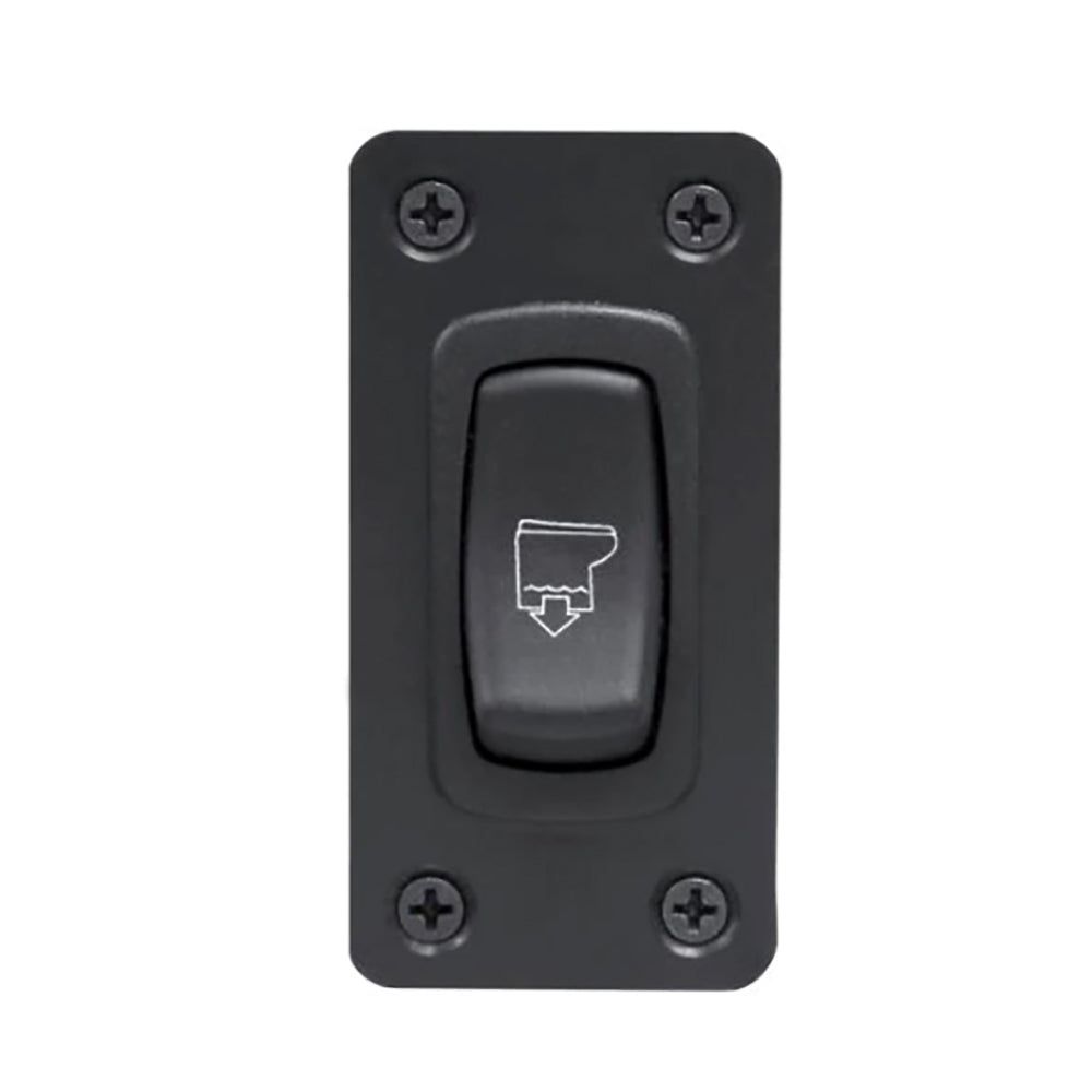 Dometic DFS-1F flush switch accessory for MasterFlush 7100 and 7200 model toilets, shown in close-up image.
