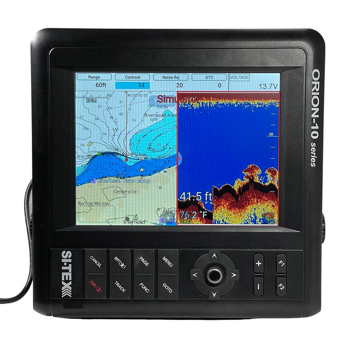 SI-TEX 10" Chartplotter/Sounder Combo w/Internal GPS  C-MAP 4D Card