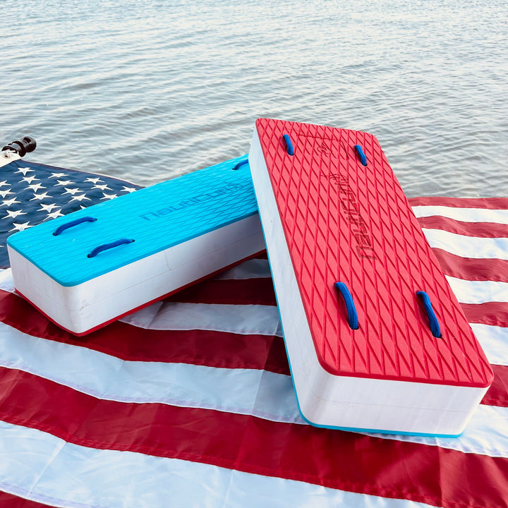 Colorful NautiFender modular flat boat fender by NautiCurl LLC, showcasing its durable design and vibrant color options.
