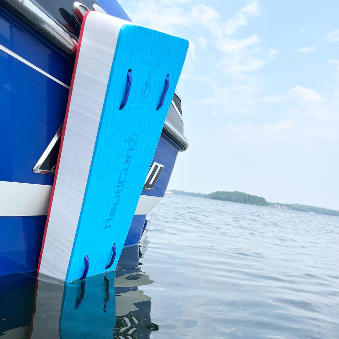 Colorful NautiFender modular flat boat fender by NautiCurl LLC, showing its durable design and vibrant color options.