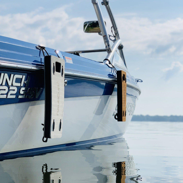 NautiFender modular flat boat fender by NautiCurl LLC showing its sleek design and durable construction for boat protection.