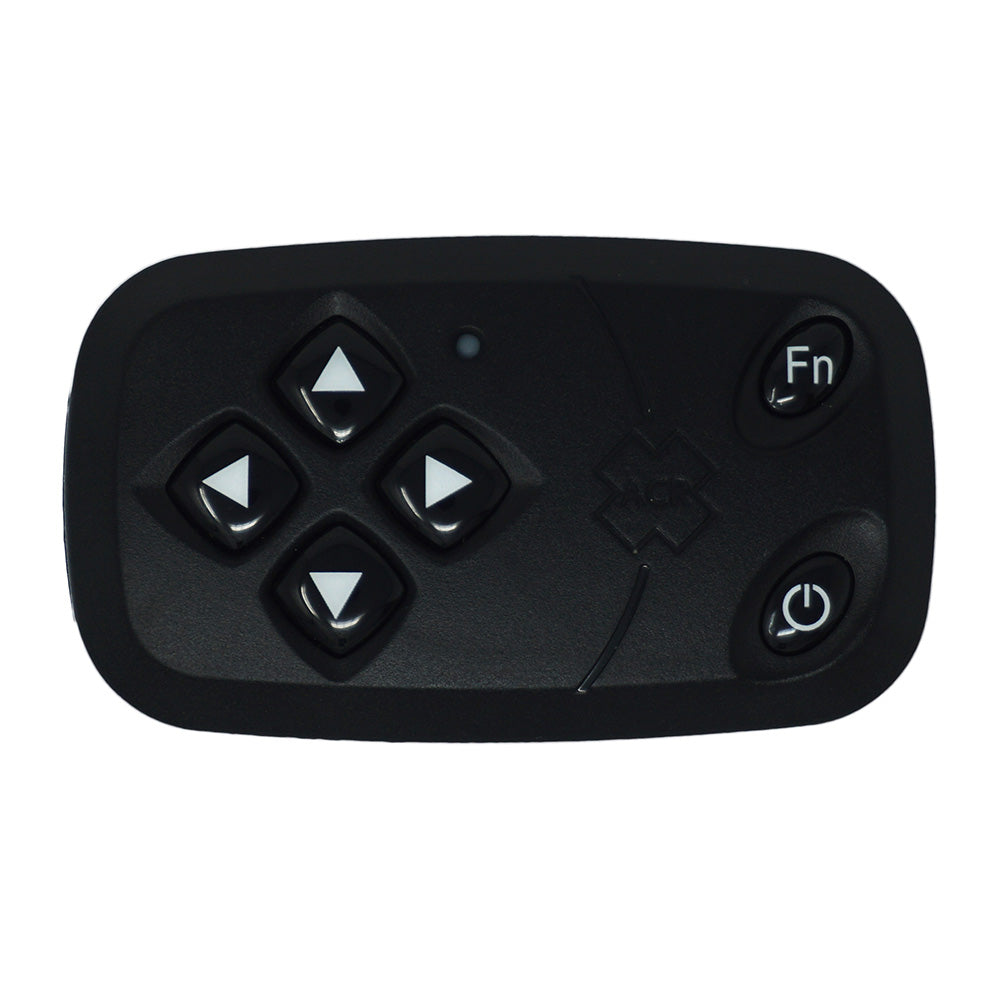 ACR Electronics wireless dash mount remote for RCL85 and RCL95 searchlights, accessory with button controls in a vehicle interior.