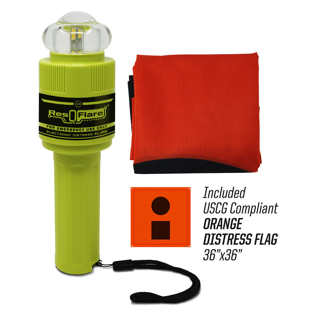 ACR ResQFlare electronic flare flag safety light with bright LED illumination and durable design for emergency signaling.