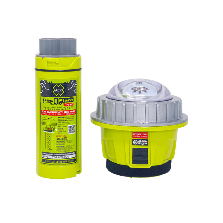 ACR ResQFlare PRO safety light from ACR Electronics with bright LED illumination for emergency signaling and visibility.