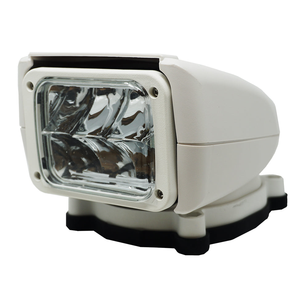 ACR RCL-85 LED Searchlight in white, 12/24V, mounted on vehicle with adjustable handle and powerful beam for search and rescue.