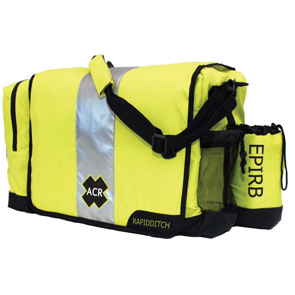 ACR RapidDitch waterproof bag by ACR Electronics, durable waterproof bag with secure closure for emergency ditch kit.