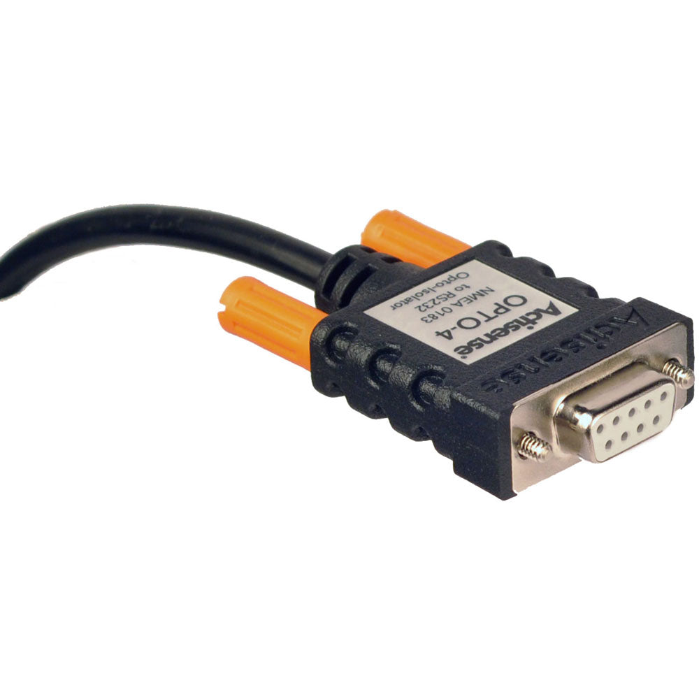Actisense NMEA 0183 PC OPTO-Isolator Cable with RS232 DB9 female connector, shielded and isolated for PC communication.