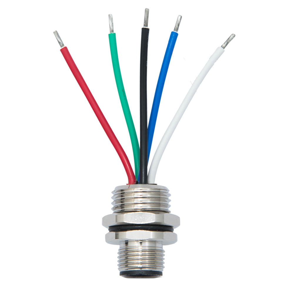 Actisense Rear Panel Mount NMEA2000 Wired Micro 5-Pin Male connector for marine electronics and NMEA cables and sensors.