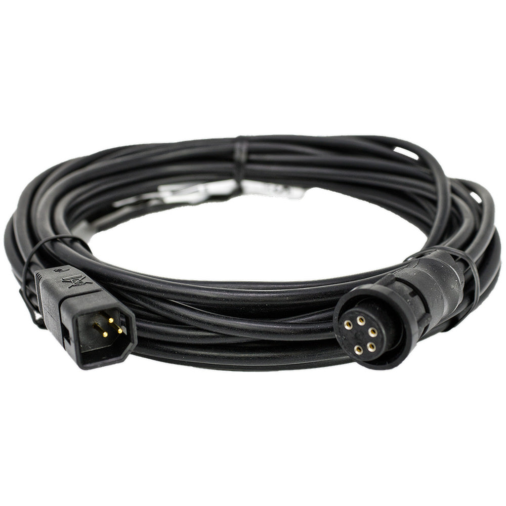 Airmar MM-HB Mix Match 5-Pin 600W transducer cable with Humminbird #9 connector, 9-meter length, for marine sonar systems.