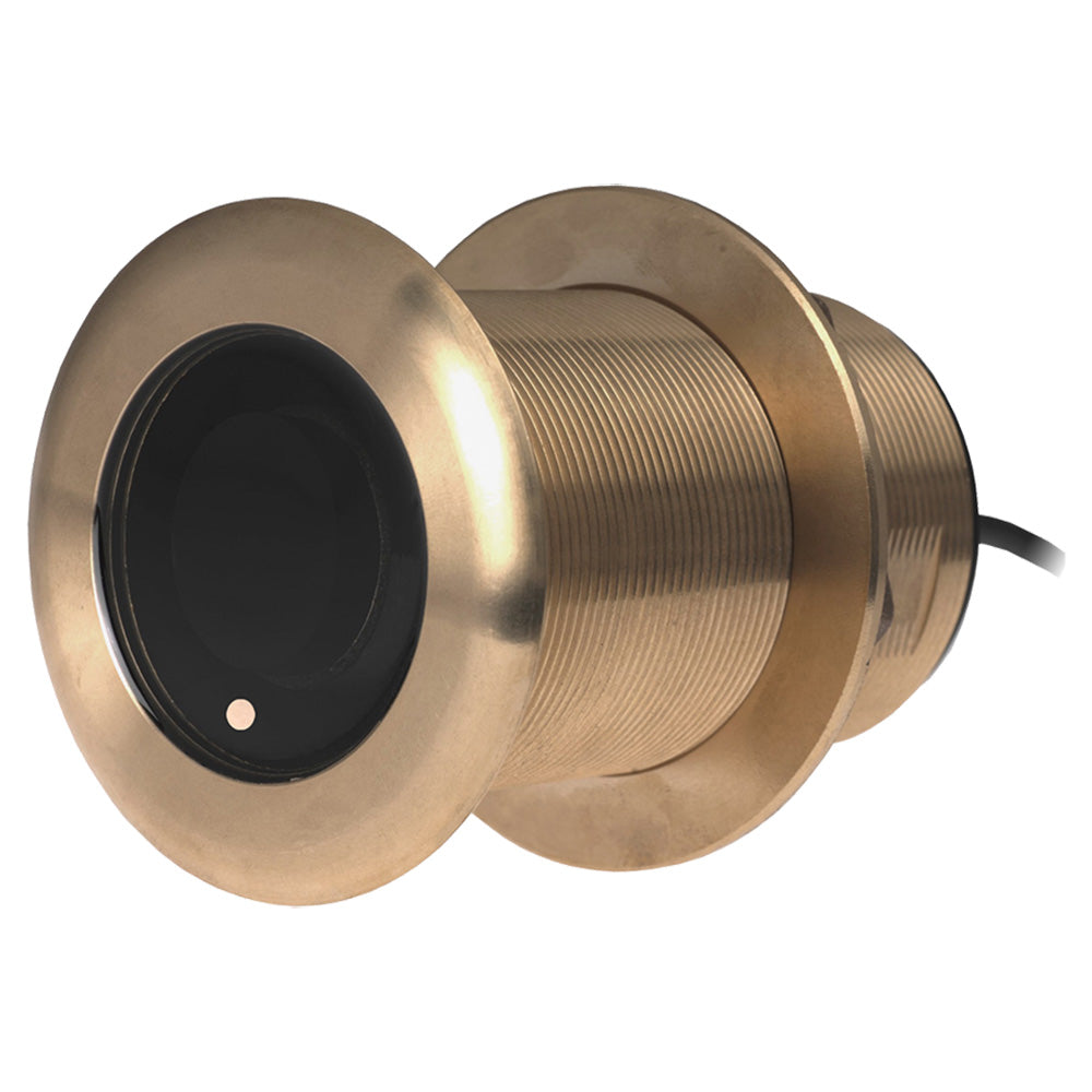Airmar B60 12-degree tilt thru-hull transducer with matching cable for marine boat depth and fishfinder installation.