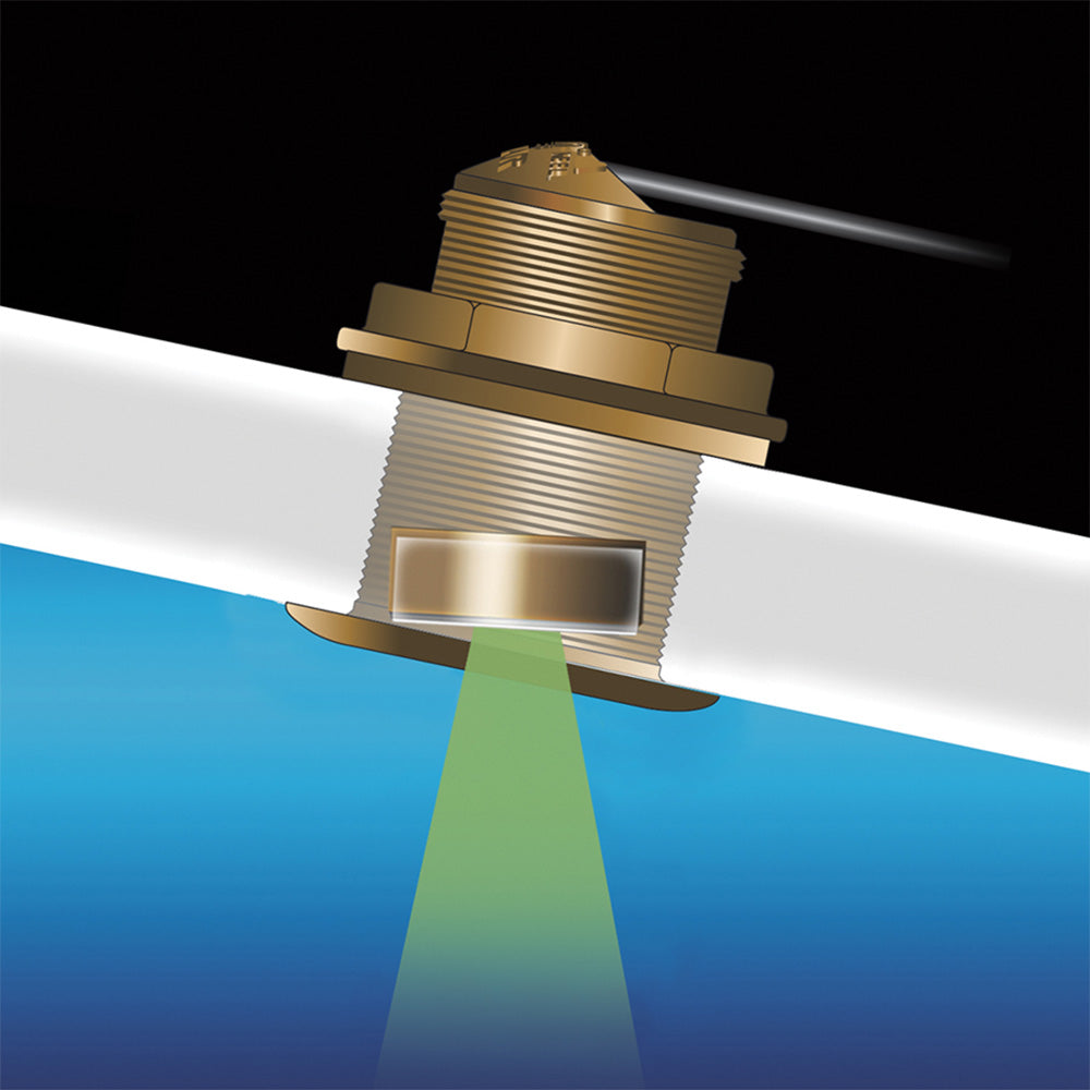 Airmar B75HW High Wide Chirp Thru-Hull Transducer with 20-degree deadrise, 600W power, designed for marine boat sonar systems.