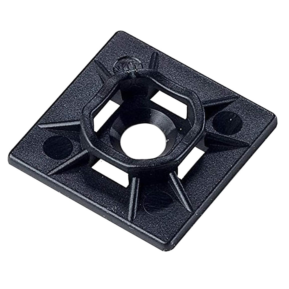Ancor UVB UV-resistant adhesive-lined mounting bases for wire management, 25-pack, suitable for secure cable organization.