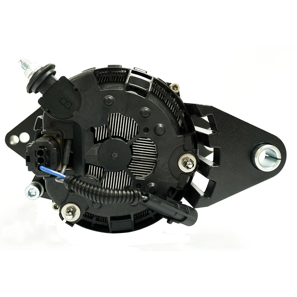 ARCO Marine Zeus A275L J180 4-inch alternator with isolated ground terminal block, designed for marine engine applications.