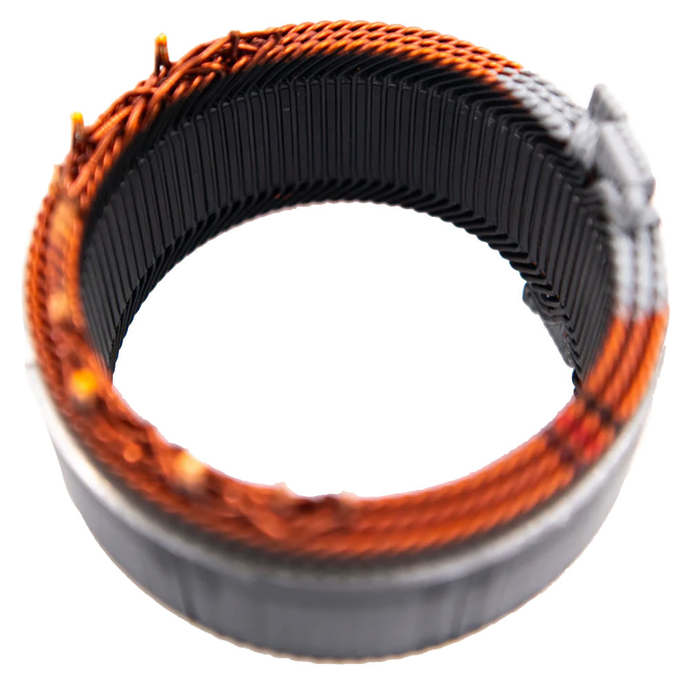ARCO Marine Zeus A8000 48V 8kW alternator with isolated ground for common rail engines, shown with mounting and electrical connections.