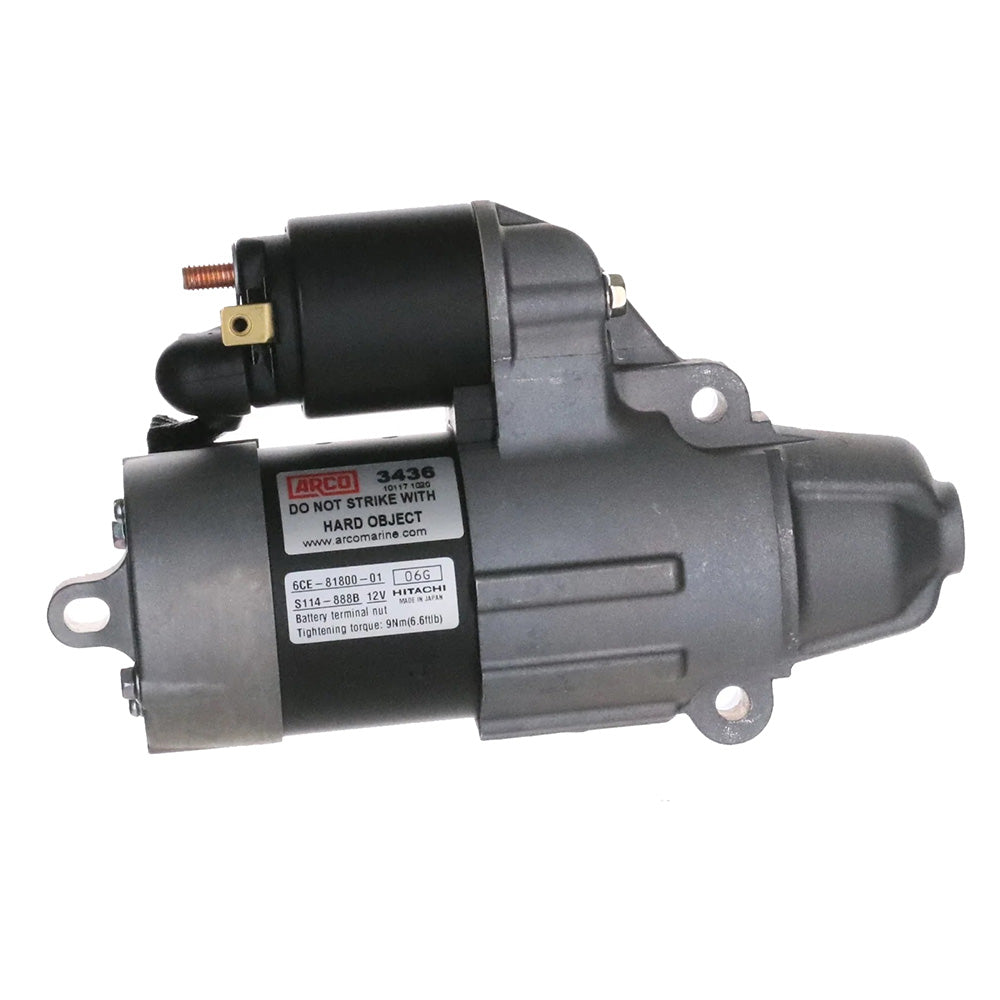 ARCO Marine premium replacement outboard starter for Yamaha 200-300HP, 9-tooth, marine starter for outboard motor.