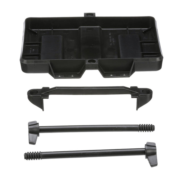 Attwood Marine Low Profile Group 24 Adjustable Battery Tray for marine accessories, with mounting brackets and secure hold.