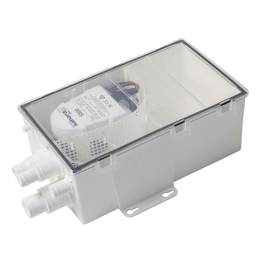 Attwood Marine 800 GPH Shower Sump MK2 System bilge pump, 12V, compact design for effective water removal in marine applications.
