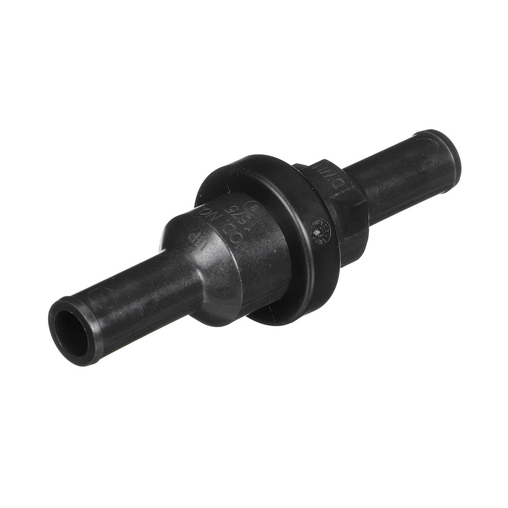 Attwood Marine in-line fuel overflow protector attached to a fuel hose, designed to prevent fuel leaks in marine applications