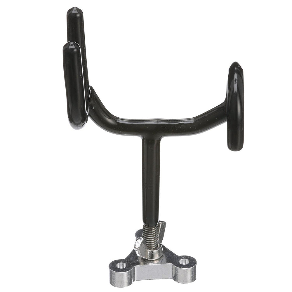 Attwood Marine Sure-Grip stainless steel rod holder with 4-inch length and 5-degree angle for secure fishing rod storage.
