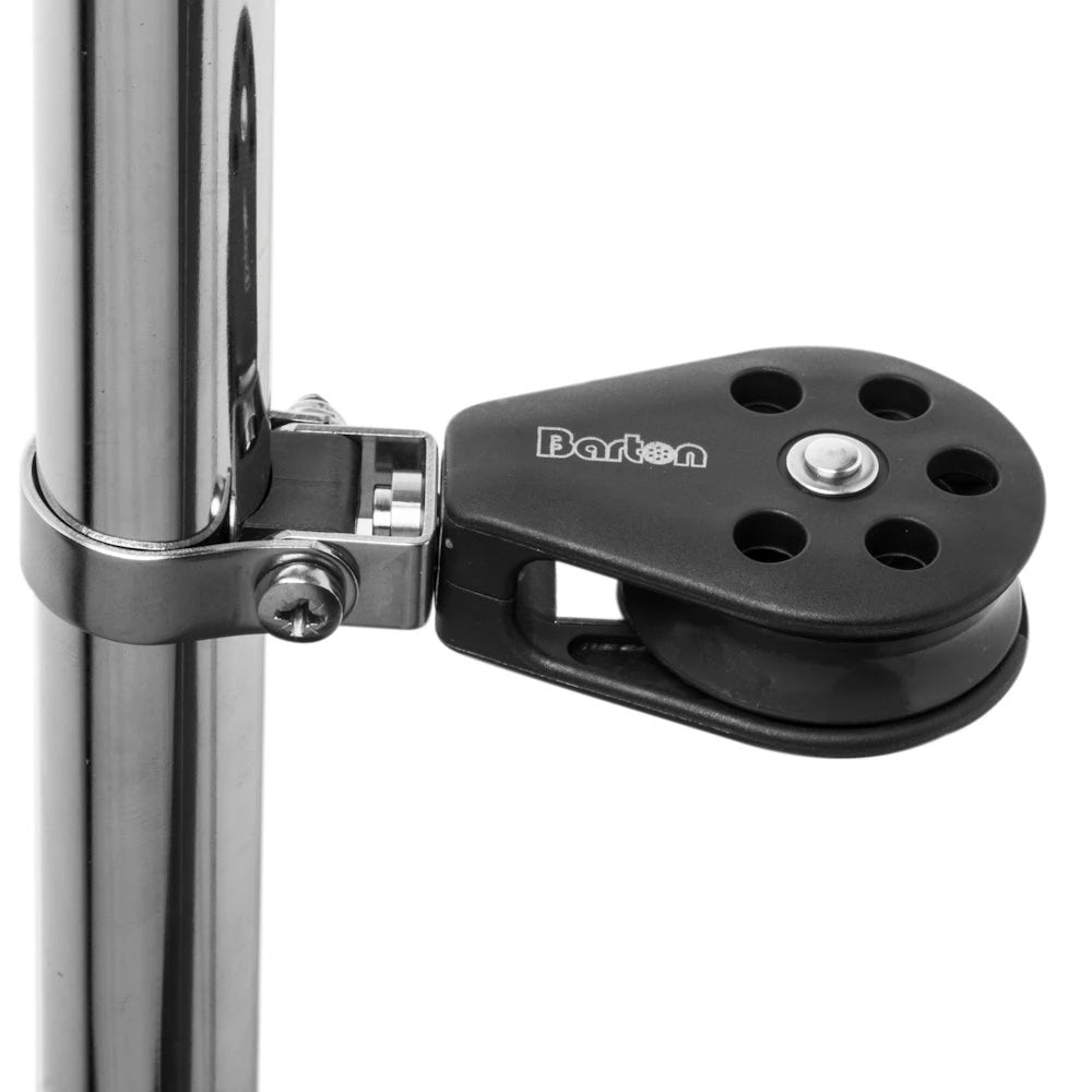 Barton Marine Size 3 45mm Plain Bearing Pulley Block with Stanchion Lead Block for sailing and rigging applications