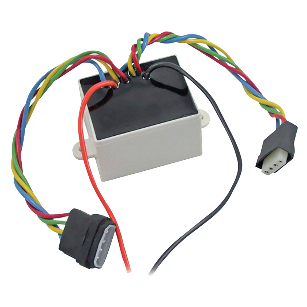 Bennett Marine 12V relay module for trim tab accessories, with wiring and terminals visible in the image.