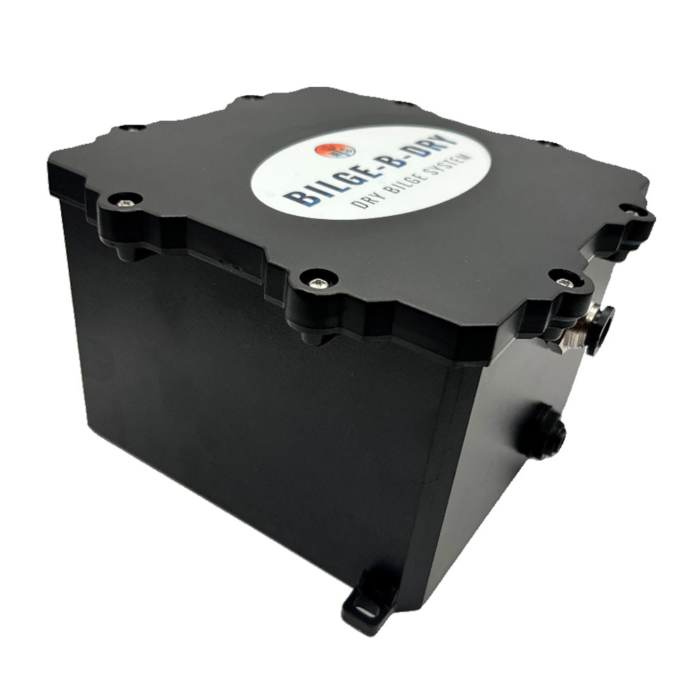 BILGE-B-DRY 12VDC single bilge pump for boat bilge water removal, compact and durable marine bilge pump device.