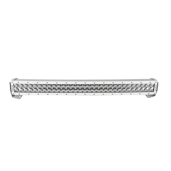 Black Oak LED Pro Series 3.0 curved double row 30-inch LED light bar with combo optics and white housing, outdoor lighting.