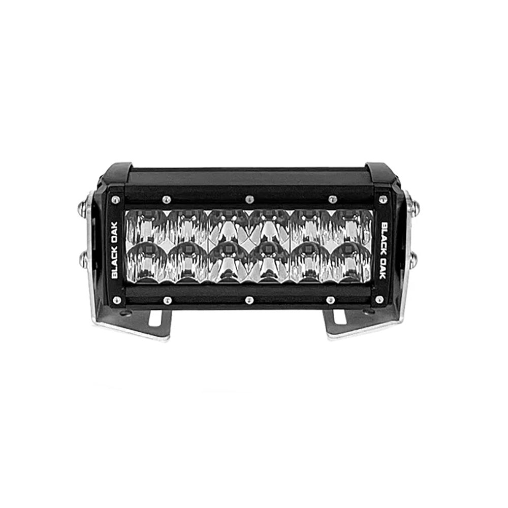 Barre lumineuse LED Black Oak Pro Series 3.0 à double rangée de 6 pouces - Optique combinée - Boîtier noir