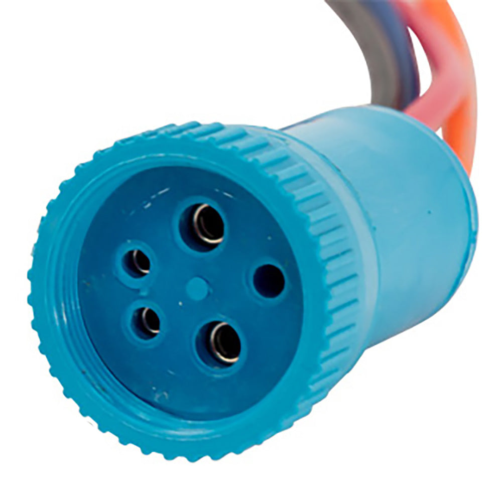 Bluewater 22mm electronic Deutsch connector with 4-wire pigtail and 4-foot lead, automotive accessories for secure connections.