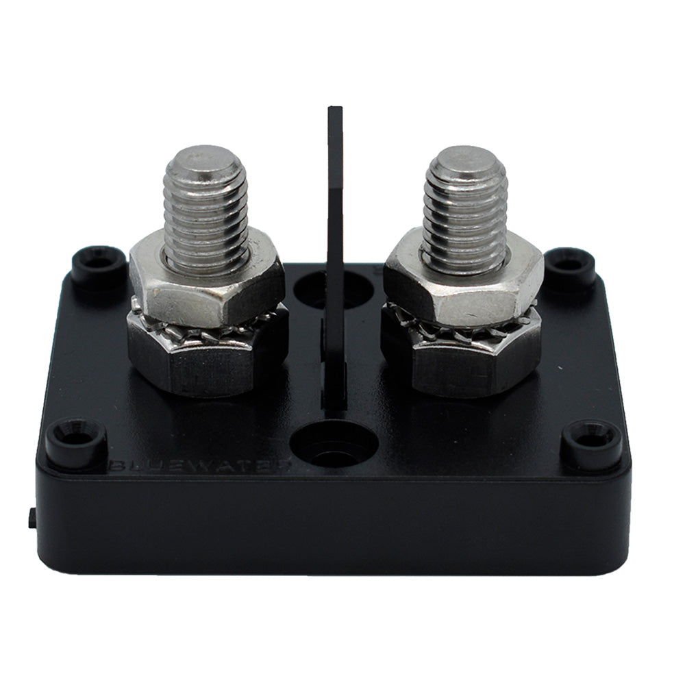 Bluewater 2-position bus/base connector with 10mm size, designed for electrical busbar applications and connecting electrical components.
