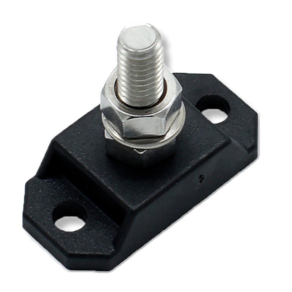 Bluewater 5/16" black power post for busbars, connectors, and insulators, shown in a close-up image.