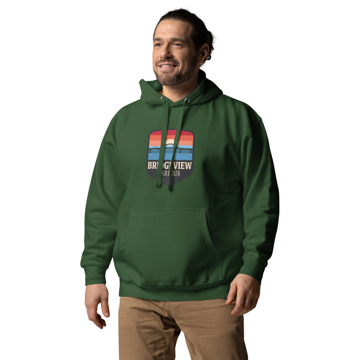 Black Bridgeview Harbour Midweight Hoodie, casual apparel from Bridgeview Harbour Marina with a comfortable fit.