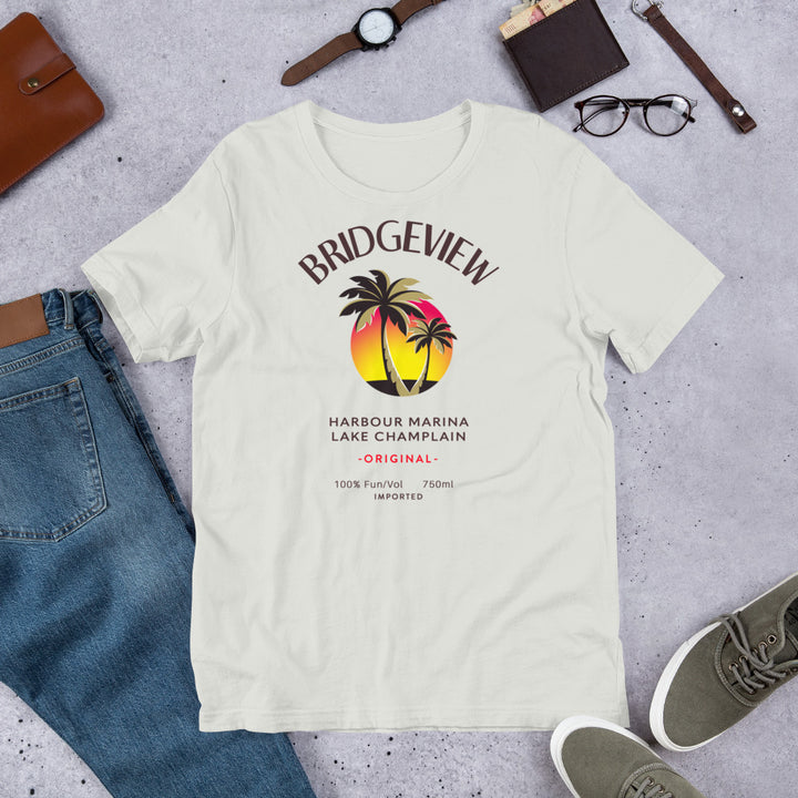 Heather prism mint Caribbean Fun Bridgeview Harbour Marina T-shirt featuring vibrant island-inspired design and comfortable fit.