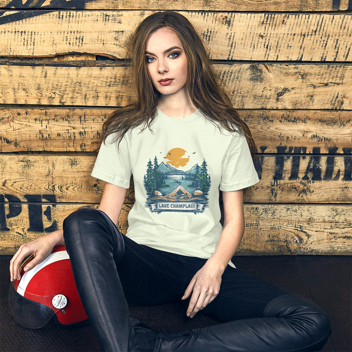 T-shirt à croquis du lac Champlain