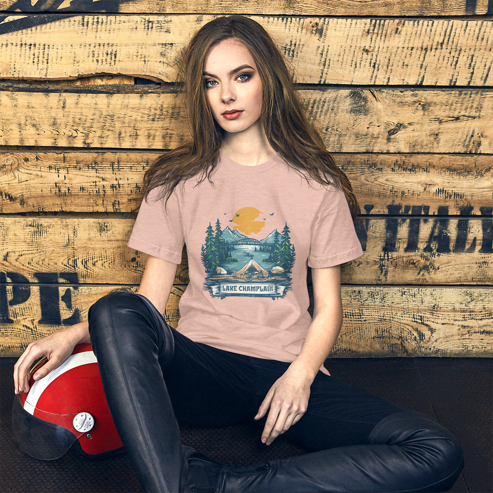 T-shirt à croquis du lac Champlain