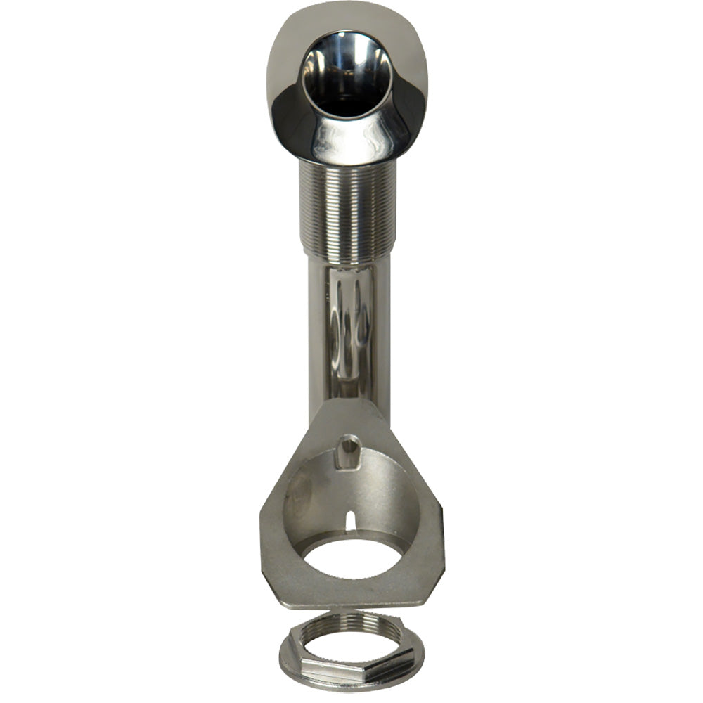 C.E. Smith 70 Series screwless flush mount rod holder in stainless steel with black liner, 30-degree angle and cast bottom.