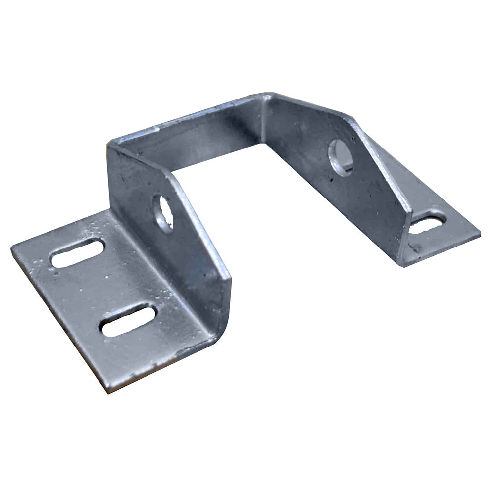 Galvanized C.E. Smith bunk mounting bracket for boat rollers and brackets, showing the sturdy metal construction.