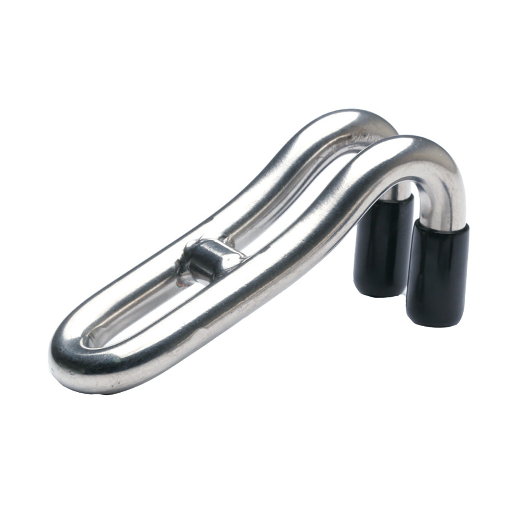 Large stainless steel Captain Hook chain snubber hook by C. Sherman Johnson, 1/2 inch T-316 stainless steel hardware for marine use