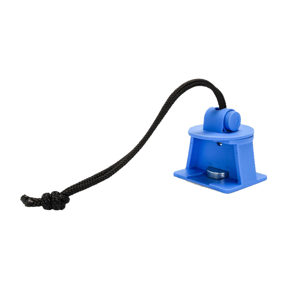 Camco RV fridge door block accessory, lightweight plastic door latch blocker for RV refrigerator safety and security.