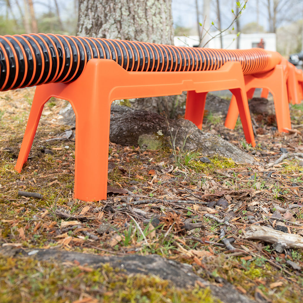 Camco Rhino Nesting RV Sewer Hose Support Kit for sanitation, includes adjustable supports for secure hose management.