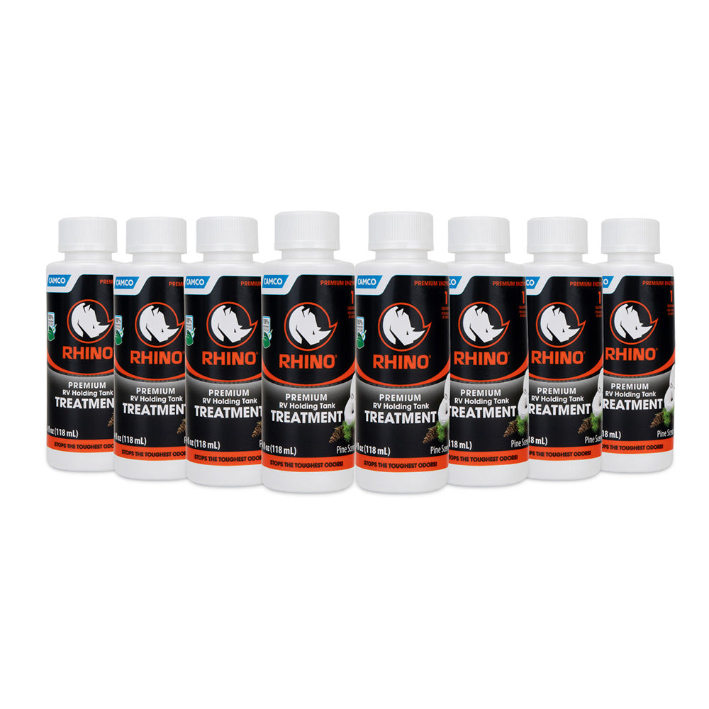Traitement Camco Rhino Premium pour réservoirs de rétention pour VR - 8 bouteilles individuelles de 113 ml