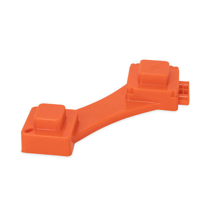 Camco RhinoFLEX 6-in-1 sewer wrench for sanitation, showing the versatile tool with ergonomic handle and multiple wrench functions.