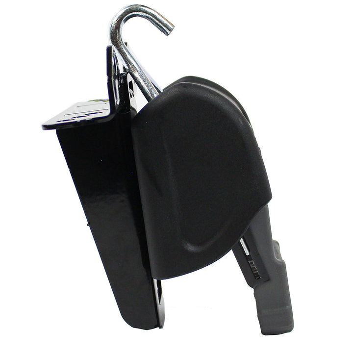 CargoBuckle universal ladder rack tie-down system with 2-inch retractable tie-down straps, shown as a pair of secure tie-downs.