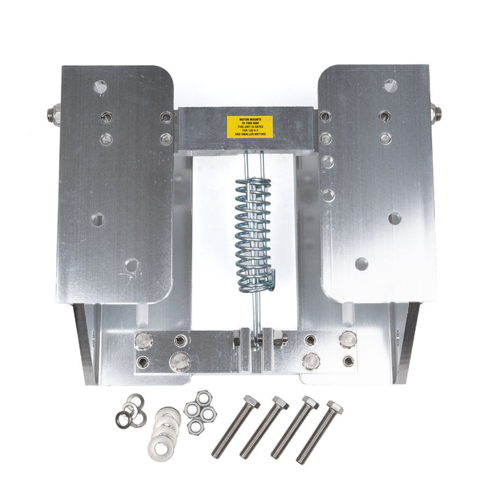 CMC Marine Products BA-130 Break Away Mount for Jack Plates, showing a sturdy, corrosion-resistant mounting bracket on a boat.